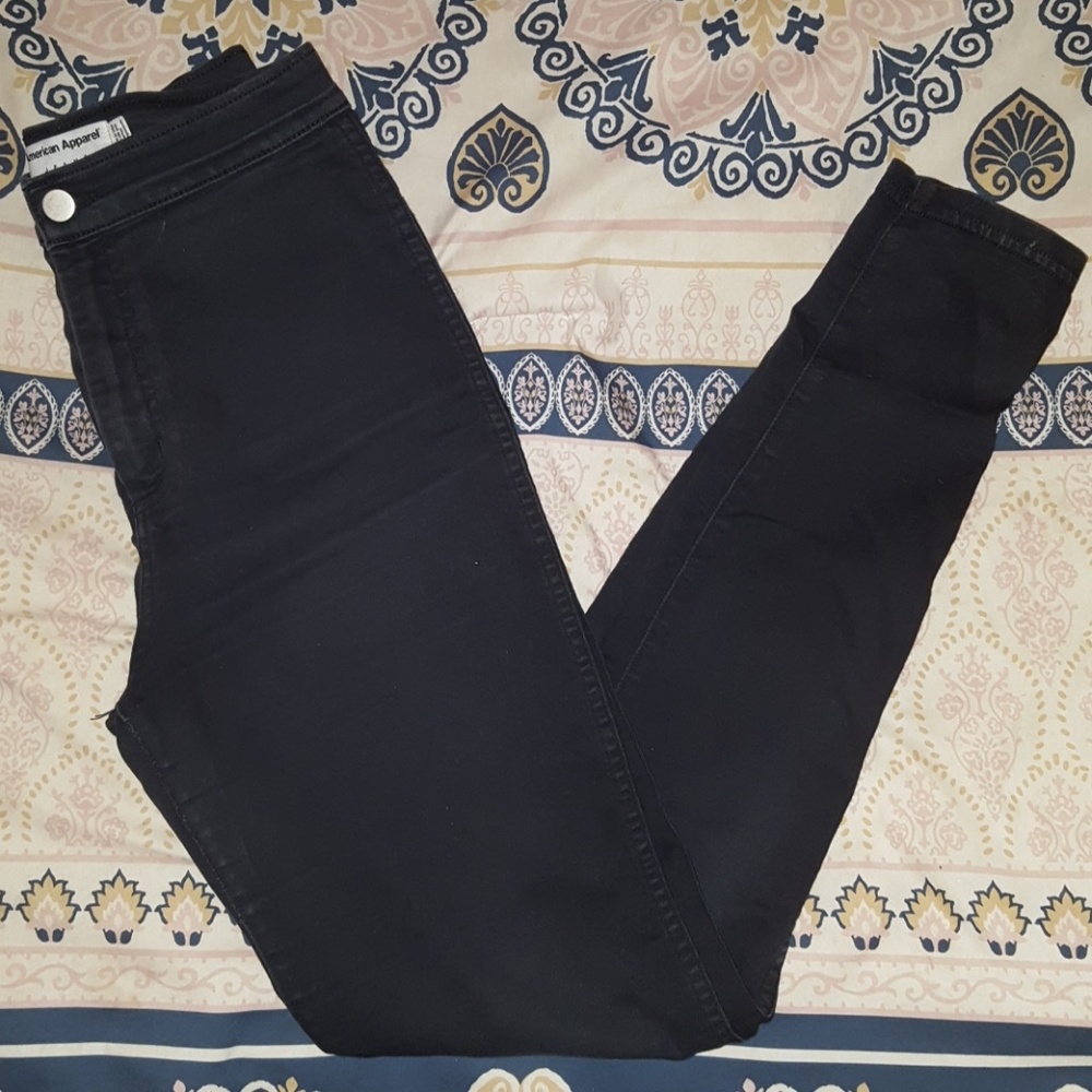 American Apparel High-waisted Black Jeans